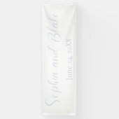 Minimalistische Hemelbruiloft Spandoek (Verticaal)