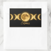 Minimalistische hemelse maanfasen rechthoekige sticker (Tas)