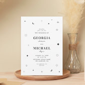 Minimalistische hemelse zwart-wit foto bruiloft kaart