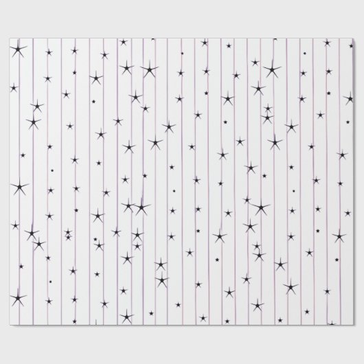 Minimalistische Hemelsterren Inpakpapier (Vlak)