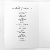 Minimalistische herdenkingsbegrafenis drieluik programma (Binnenzijde eerst)