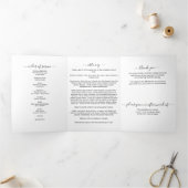 Minimalistische herdenkingsbegrafenis drieluik programma (Binnen)