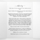 Minimalistische herdenkingsbegrafenis drieluik programma (Binnenkant midden)