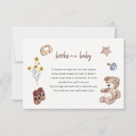 Minimalistische herfst Baby shower Boeken Aanvraag Kaart