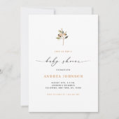 Minimalistische Herfst Bessen Herfst Theme Baby sh Kaart (Voorkant)