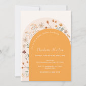 Minimalistische Herfst Boho Wildflower Arch Baby s Kaart (Voorkant)