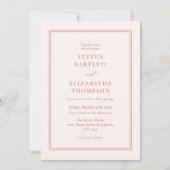 Minimalistische Herfst en Terracotta bruiloft Kaart (Voorkant)