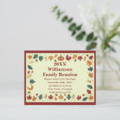 Minimalistische Herfst Family Reunion Custom Brief Feestdagenkaart (Staand voorkant)