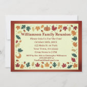 Minimalistische Herfst Family Reunion Custom Kaart (Voorkant)