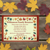 Minimalistische Herfst Family Reunion Custom Kaart