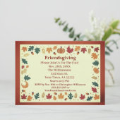 Minimalistische Herfst Friendsgiving Custom Kaart (Staand voorkant)