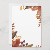 Minimalistische Herfst Herfst kleuren Bruiloften K Kaart (Achterkant)