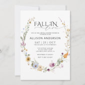 Minimalistische Herfst in liefde bruids doucheuitn Kaart (Voorkant)