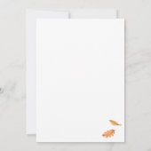 Minimalistische Herfst Little Pumpkin Baby shower Kaart (Achterkant)