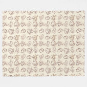Minimalistische herfst oogst krabbel fleece deken (Voorkant (Horizontaal))