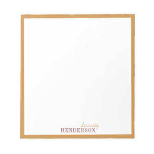Minimalistische herfst persoonlijke briefpapier notitieblok