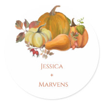 Minimalistische herfst pompoen bruiloft