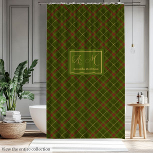 Minimalistische Herfst Tartan Gordijn Elegant Mono