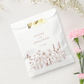 Minimalistische herfst Terracotta Wildflower Boho Bedankzakje (Gezegeld)