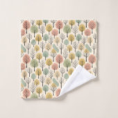 Minimalistische Herfst Tree Pattern Pastel Herfstb Bad Handdoek (Wasdoekje)