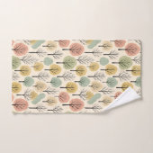 Minimalistische Herfst Tree Pattern Pastel Herfstb Bad Handdoek (Handdoek)