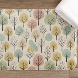 Minimalistische Herfst Tree Pattern Pastel Herfstb Badmat