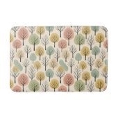 Minimalistische Herfst Tree Pattern Pastel Herfstb Badmat (Voorkant)