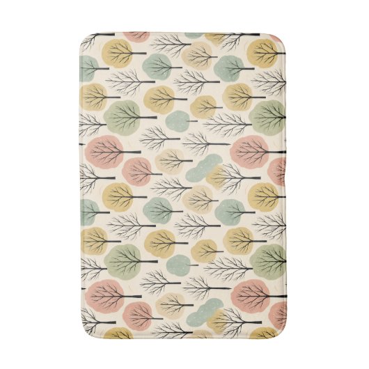 Minimalistische Herfst Tree Pattern Pastel Herfstb Badmat (Voorkant Verticaal)