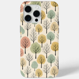Minimalistische Herfst Tree Pattern Pastel Herfstb iPhone 15 Pro Max Hoesje
