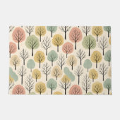 Minimalistische Herfst Tree Pattern Pastel Herfstb Deurmat (Voorkant)