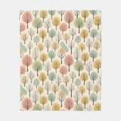 Minimalistische Herfst Tree Pattern Pastel Herfstb Fleece Deken (Voorkant)