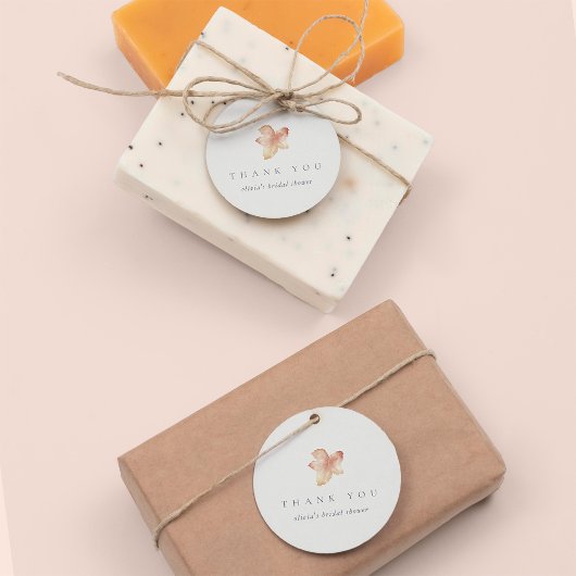 Minimalistische Herfstblad Bedankt Bedankjes Labels