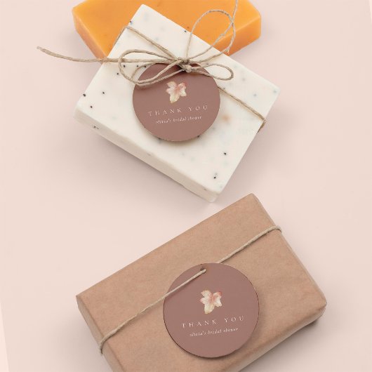 Minimalistische Herfstblad Dank Je Bedankjes Labels