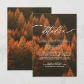 Minimalistische herfstbossen informatiekaartje (Voorkant / Achterkant)