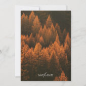 Minimalistische herfstbossen Save the Date (Achterkant)