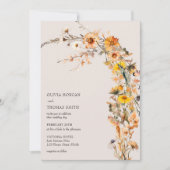 Minimalistische herfstkleuren boho weide wilde blo kaart (Voorkant)