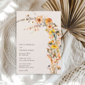 Minimalistische herfstkleuren boho weide wilde blo kaart