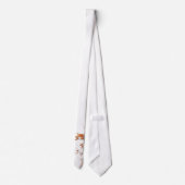 Minimalistische herfstloof witte stropdas (Achterkant)