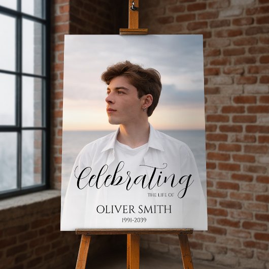 Minimalistische Herinneringsfoto Aangepaste Vierin Poster