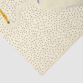 Minimalistische Heron, Crème & Navy Stippen, BW4 D Tissuepapier (Detail)