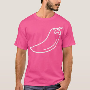 minimalistische hete peper t-shirt