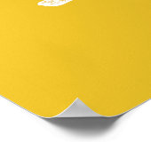 Minimalistische Hibiscus Bloemlijnkunst Poster (Hoek)
