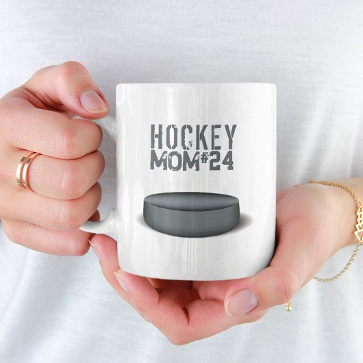 Minimalistische hockeymoeder gepersonaliseerd koffiemok