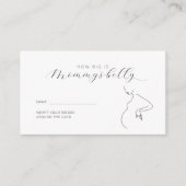 Minimalistische Hoe Groot Is Mama's Buik Ticket Informatiekaartje (Voorkant)