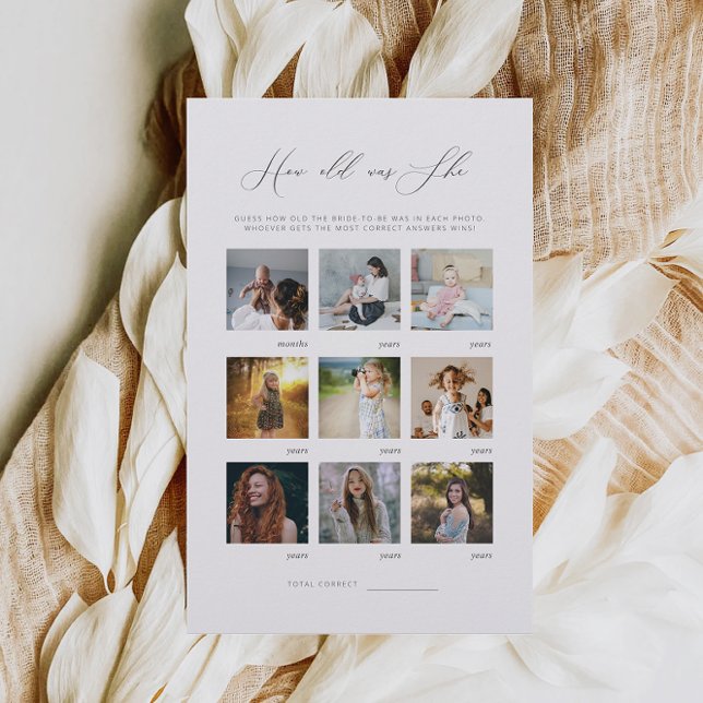 Minimalistische 'Hoe oud was ze' Bruiloft Borrel S (Creator heeft geüpload)