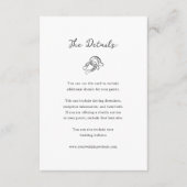 Minimalistische Hoefijzer bruiloft | Gastgegevens Informatiekaartje (Voorkant)