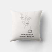 Minimalistische Holding Space Thee Therapie Kussen (Achterkant)