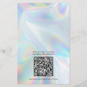 Minimalistische holografische bedrijfsprijslijst flyer (Achterkant)
