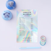 Minimalistische holografische bedrijfsprijslijst flyer (Enkel)