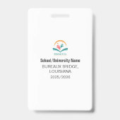 Minimalistische Homeschool Student ID Badge met Fo (Achterkant)